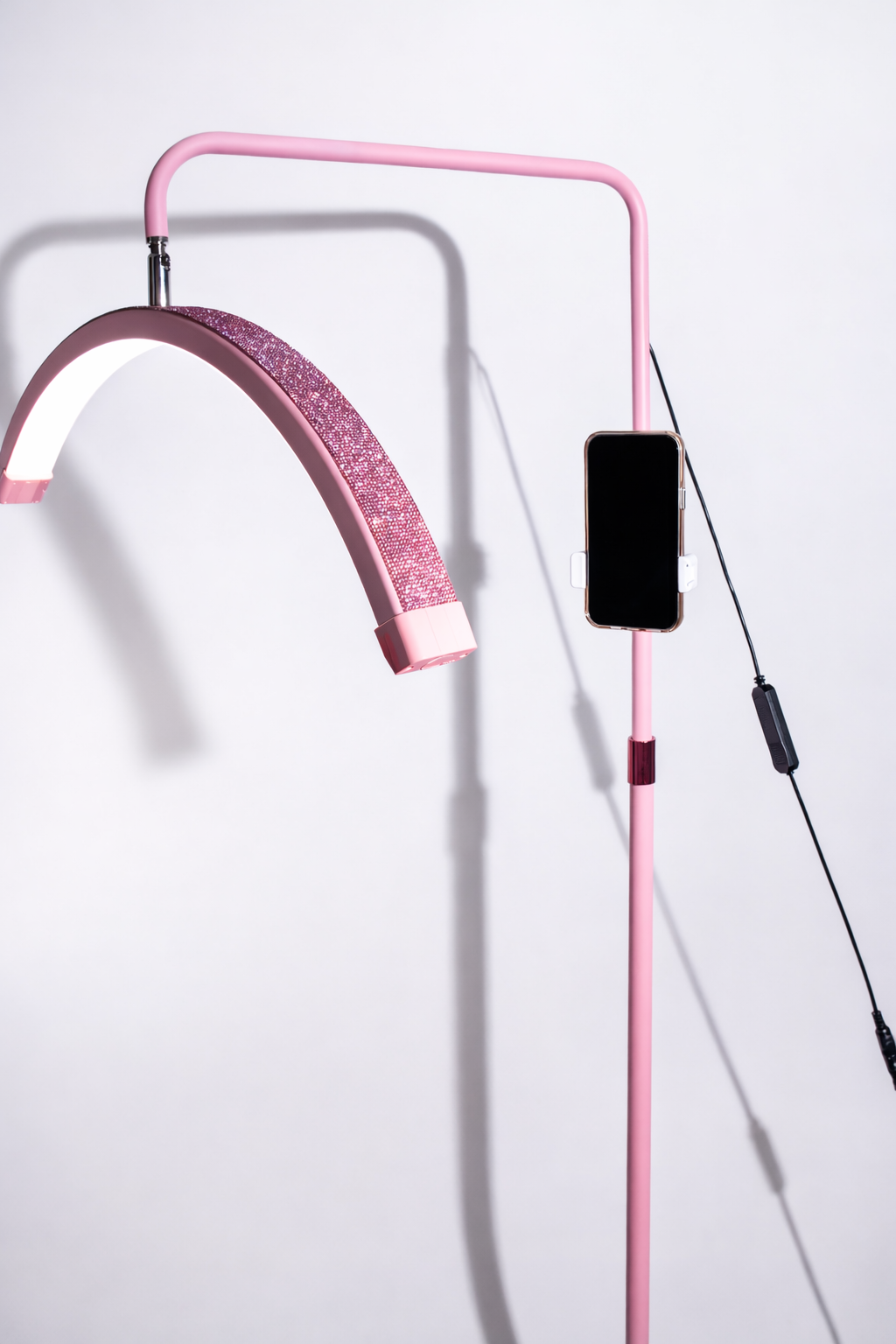 Lampara media luna con brillos