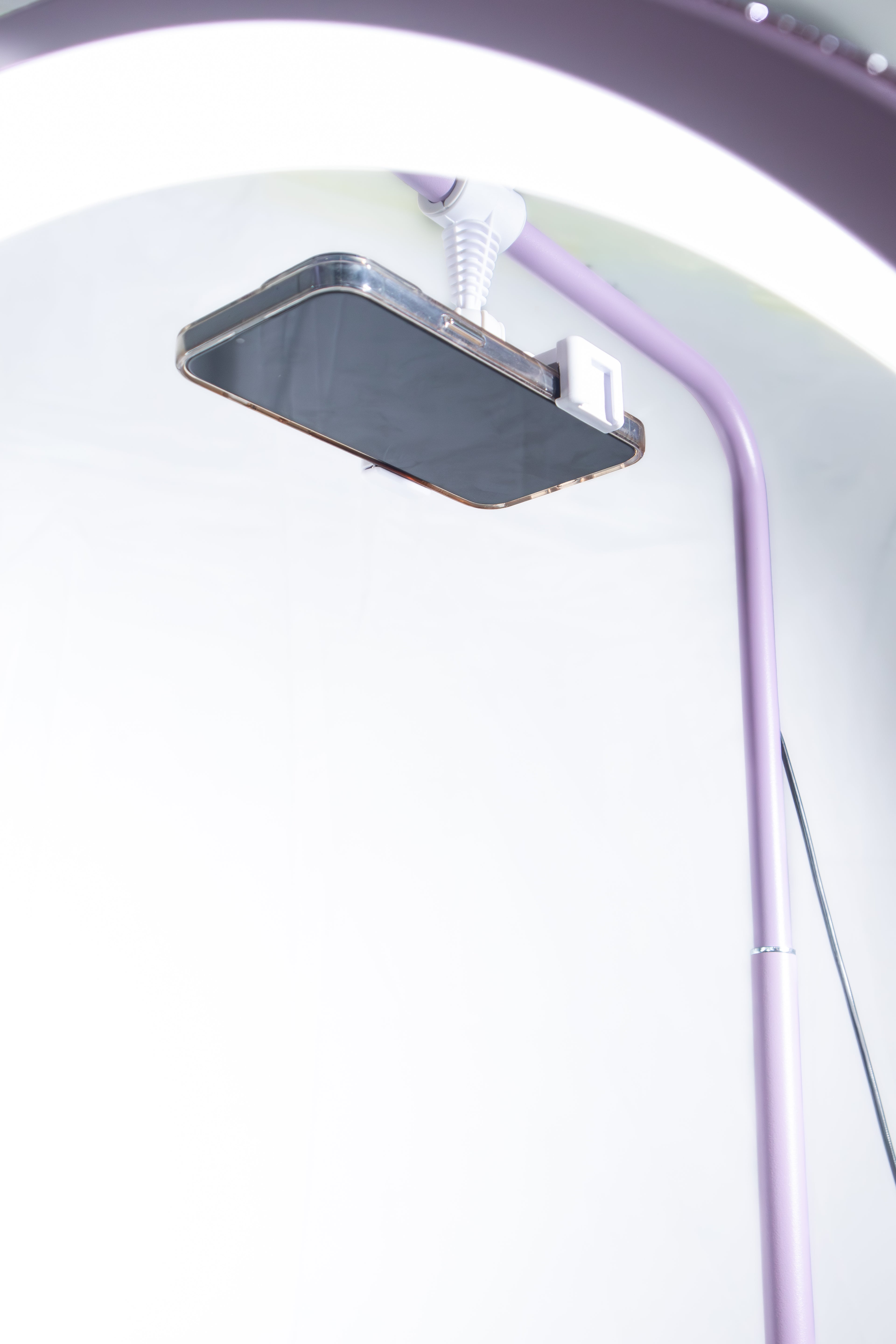 Lampara media luna con brillos